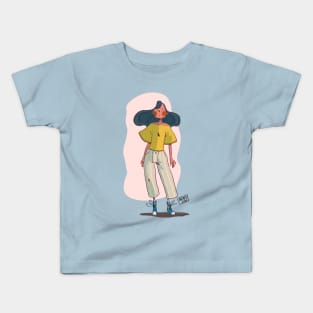 Girl in Yellow Kids T-Shirt